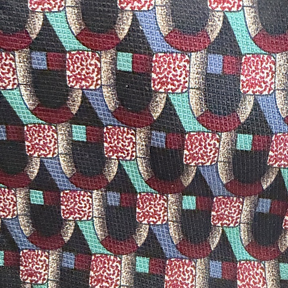 Elizabeth Nell Vintage Italian 100% silk men’s neck tie 80s retro vintage ties - Picture 3 of 9